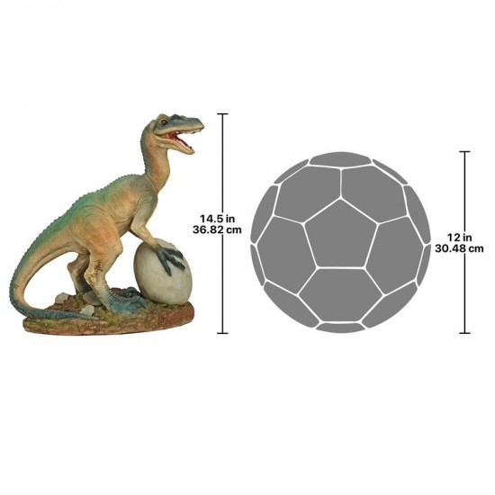 Design Toscano The Egg Beater Raptor Dinosaur Statue