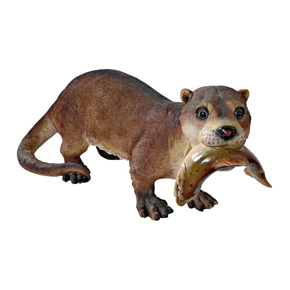 Design Toscano River Otters Big Catch Statue