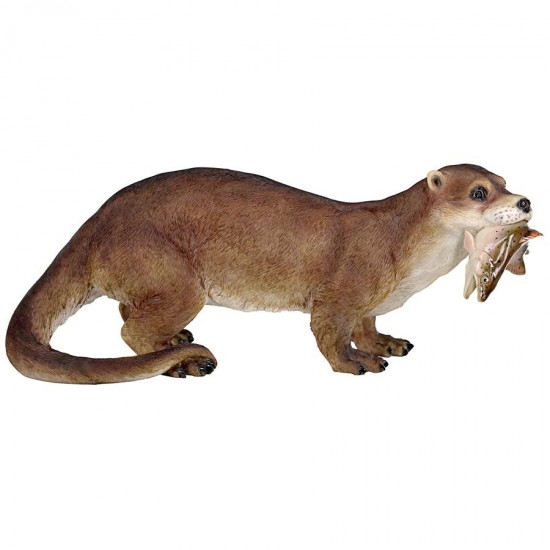 Design Toscano River Otters Big Catch Statue