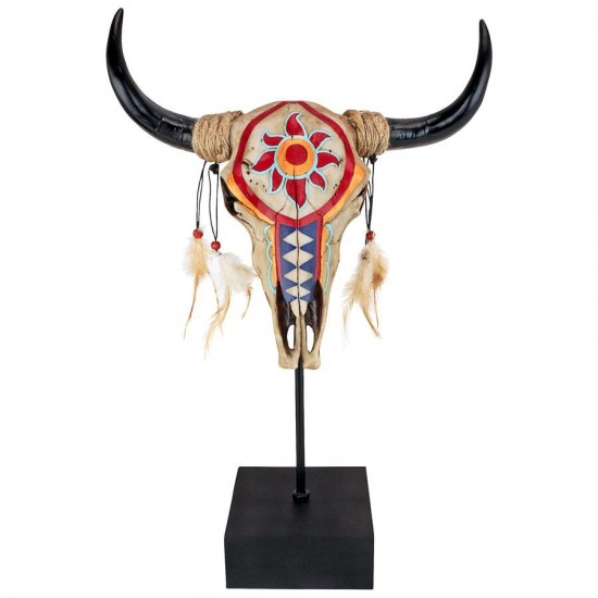 Design Toscano Western Desert Sun Cow Skull Statue