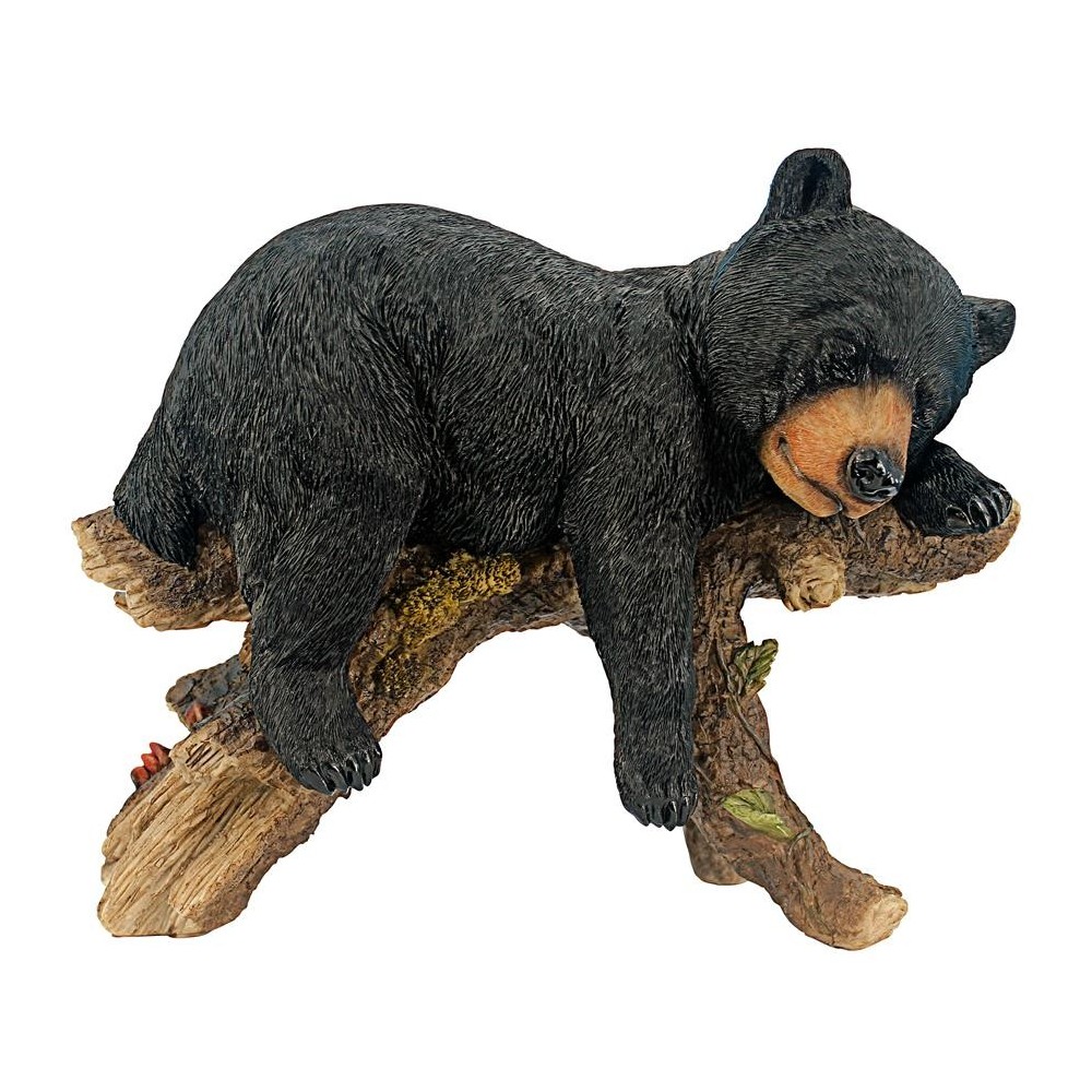 Design Toscano Catnapping Cub Black Bear Statue