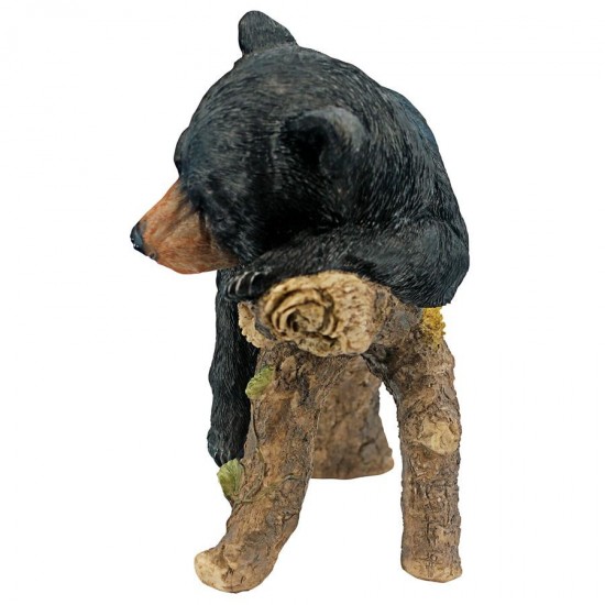 Design Toscano Catnapping Cub Black Bear Statue