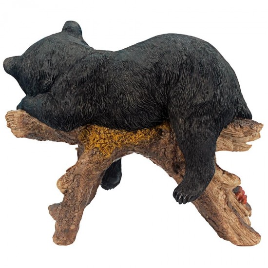 Design Toscano Catnapping Cub Black Bear Statue