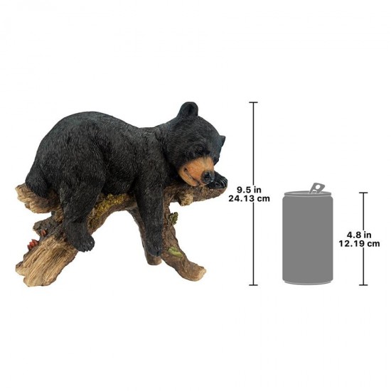 Design Toscano Catnapping Cub Black Bear Statue