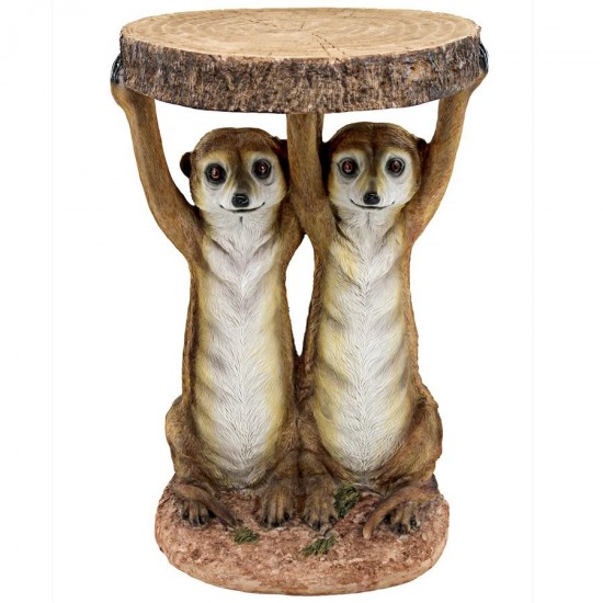 Design Toscano Kalahari Meerkats Side Table