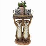 Design Toscano Kalahari Meerkats Side Table