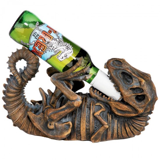 Design Toscano Bone Dry Dino Drinker Bottle Holder