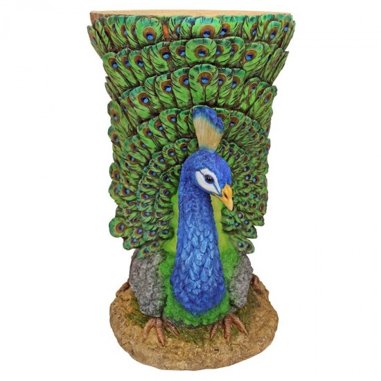 Design Toscano Provocative Peacock Garden Table