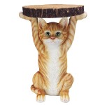 Design Toscano Tabby At Your Service Side Table