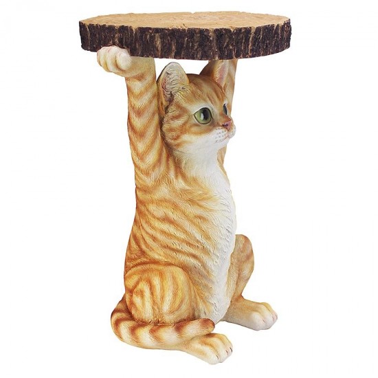 Design Toscano Tabby At Your Service Side Table