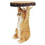 Design Toscano Tabby At Your Service Side Table