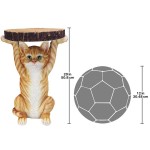 Design Toscano Tabby At Your Service Side Table