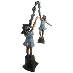 Design Toscano Flower Arbor Kids Bronze Garden Statue