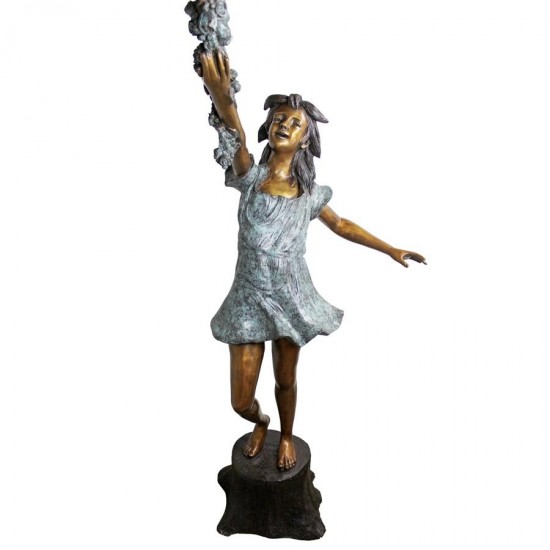 Design Toscano Flower Arbor Kids Bronze Garden Statue