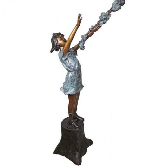 Design Toscano Flower Arbor Kids Bronze Garden Statue