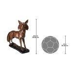 Design Toscano The Wary Standing Fox Bronze Statue