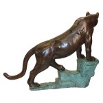 Design Toscano Cougar On A Rock Bronze Statue