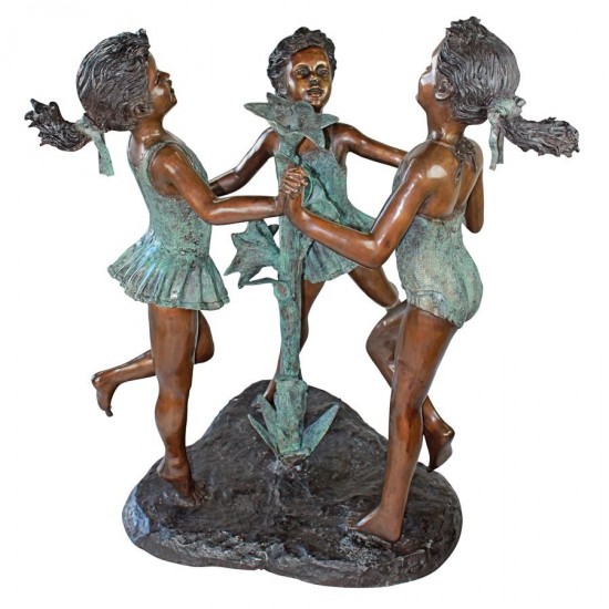 Design Toscano Fun In The Sun Bronze Girls Statue
