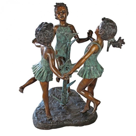 Design Toscano Fun In The Sun Bronze Girls Statue