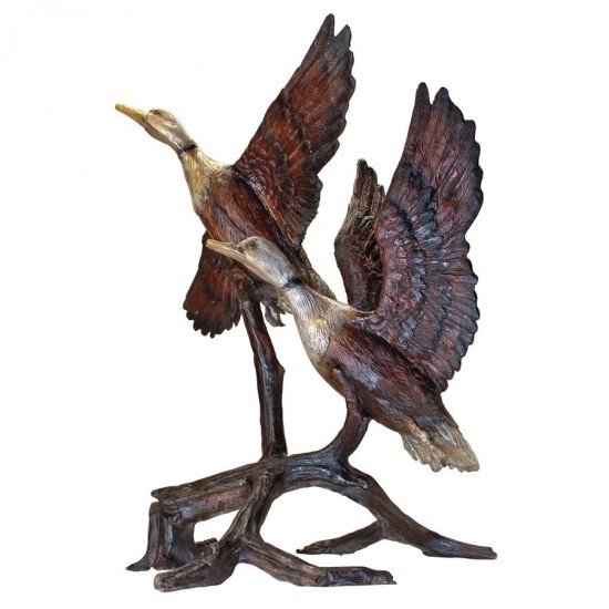 Design Toscano Steep Climbing Ducks Bronze Statue