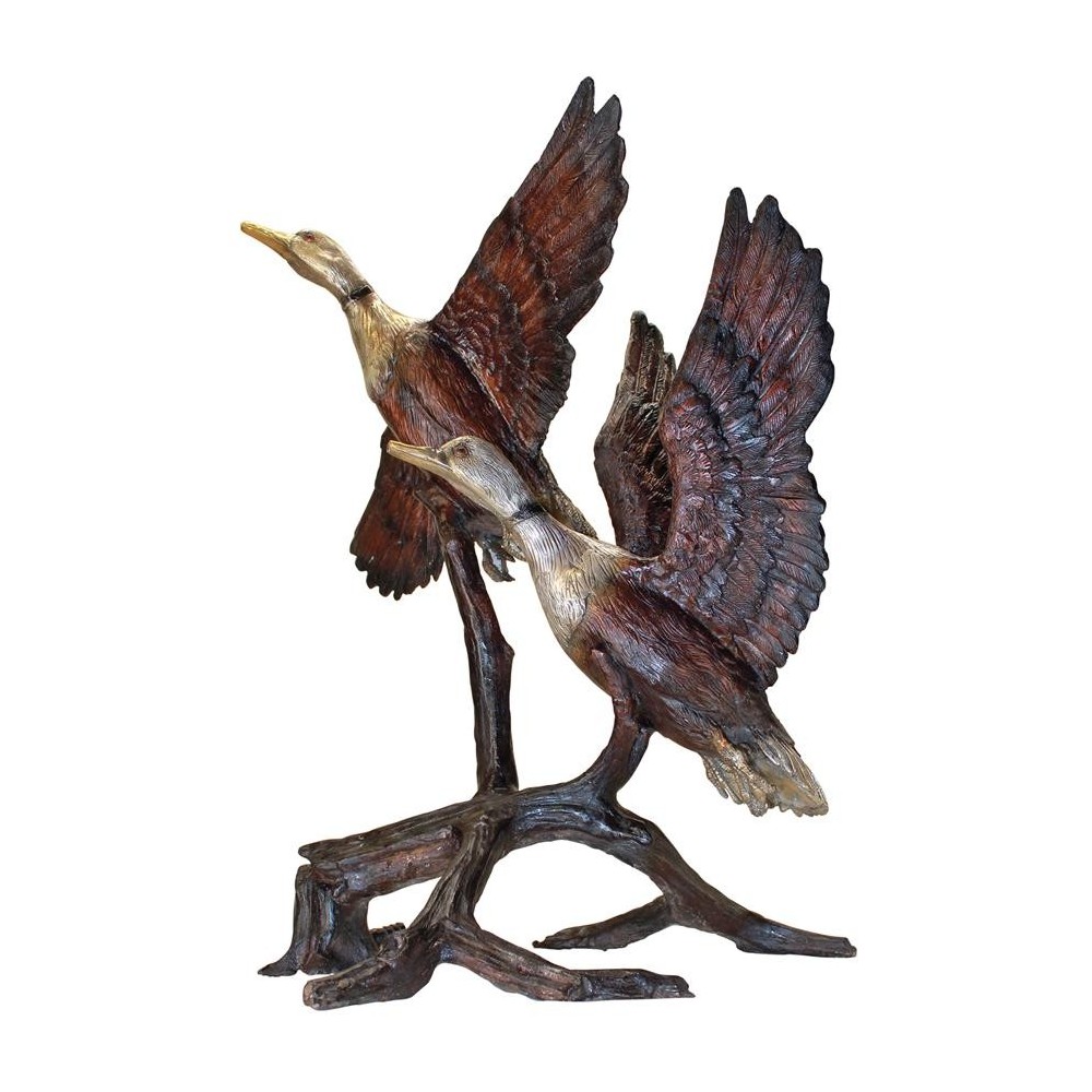 Design Toscano Steep Climbing Ducks Bronze Statue