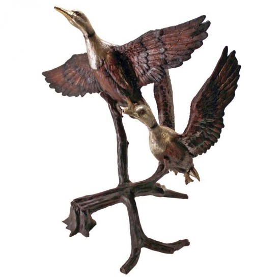 Design Toscano Steep Climbing Ducks Bronze Statue