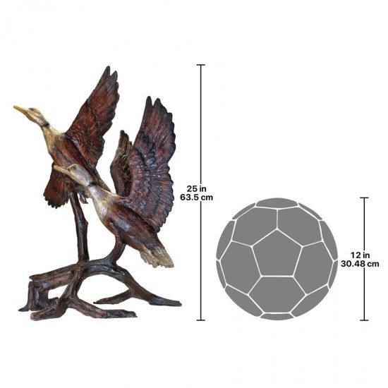 Design Toscano Steep Climbing Ducks Bronze Statue