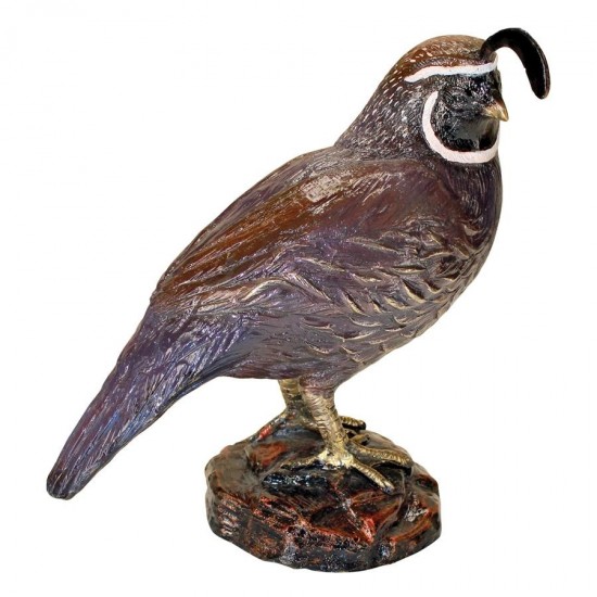 Design Toscano Color Washed Male California Quail