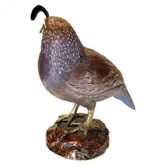 Design Toscano Color Washed Male California Quail