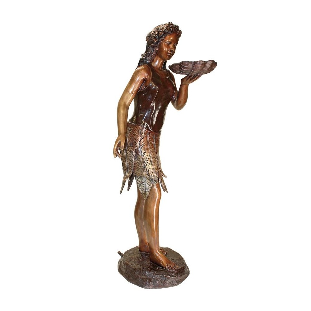 Design Toscano Leaf Maiden Bronze Statue