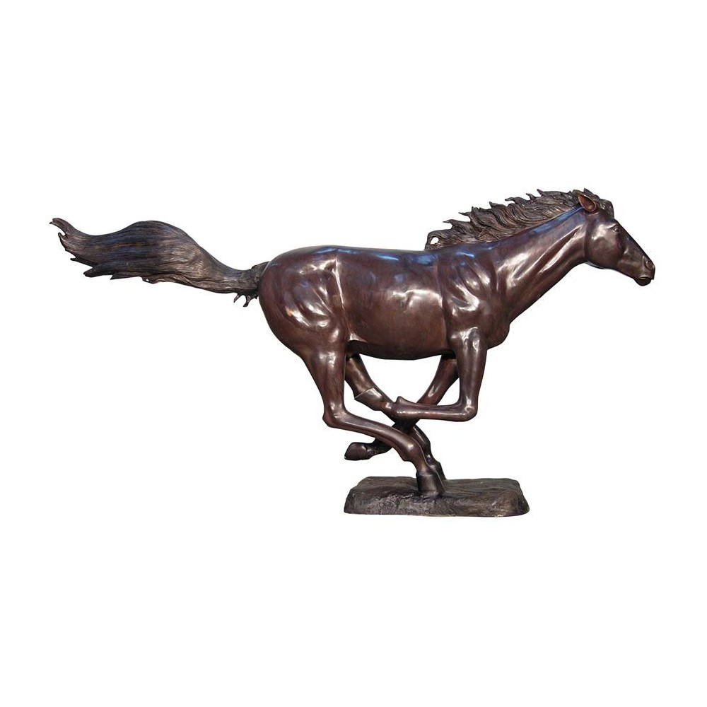 Design Toscano Racing The Wind Running Horse Bronze