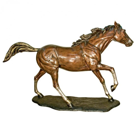 Design Toscano Galloping Steed Bronze Horse Statue