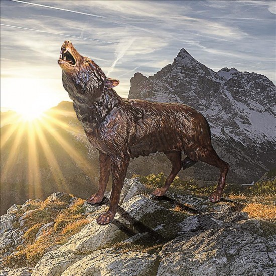 Design Toscano The Howl Of The Wild Wolf Bronze Statue