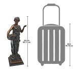 Design Toscano Maiden With Flower Basket Bronze Statue