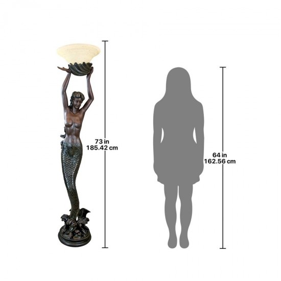 Design Toscano The Goddess Offering Mermaid Floor Lamp