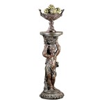 Design Toscano Sous La Vigne Pedestal Bronze Finish