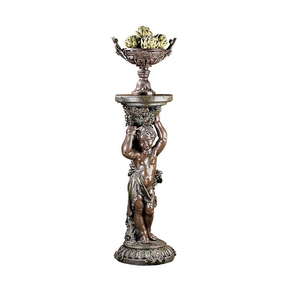 Design Toscano Sous La Vigne Pedestal Bronze Finish