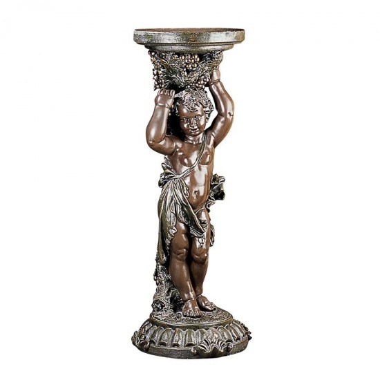 Design Toscano Sous La Vigne Pedestal Bronze Finish