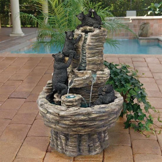 Design Toscano Rocky Mountain Splash Bear Fountain