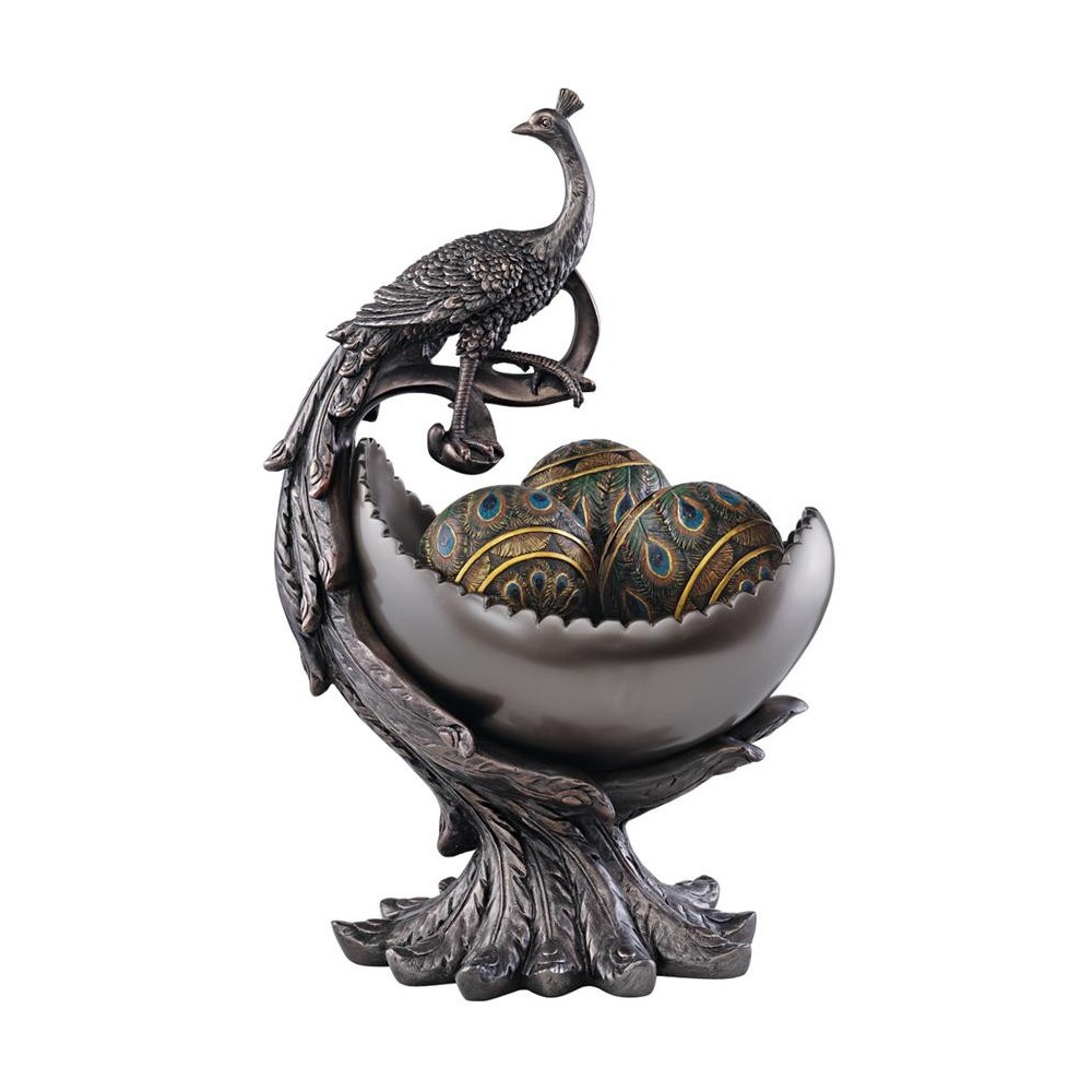 Design Toscano Peacocks Bounty Centerpiece Bowl