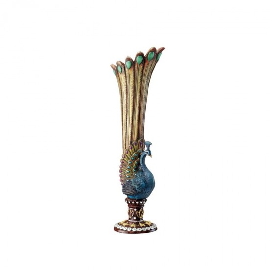 Design Toscano Peacock Bud Vase
