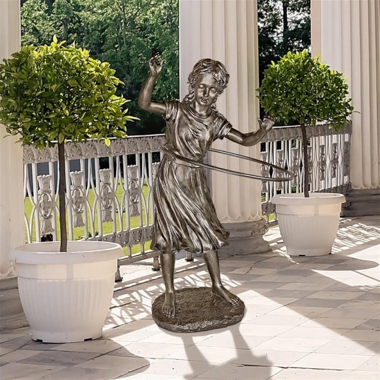 Design Toscano Harriet Hula Hooping Girl Statue