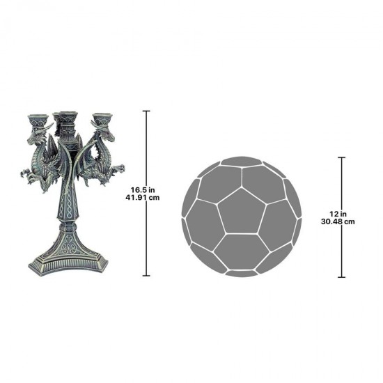 Design Toscano Knight Templar Dragons Candle Holder