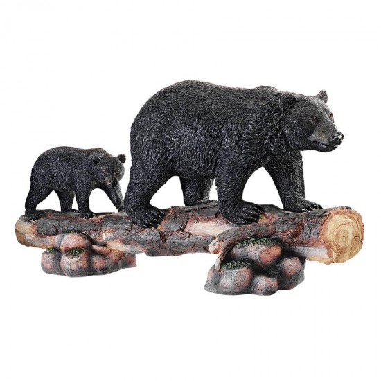 Design Toscano Mother Black Bear And Cub Statue