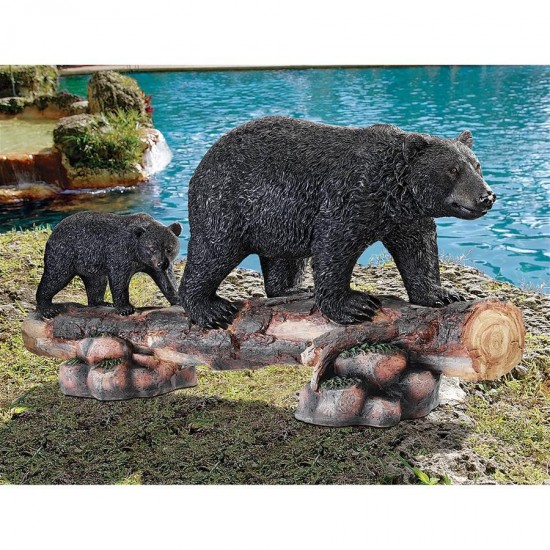 Design Toscano Mother Black Bear And Cub Statue