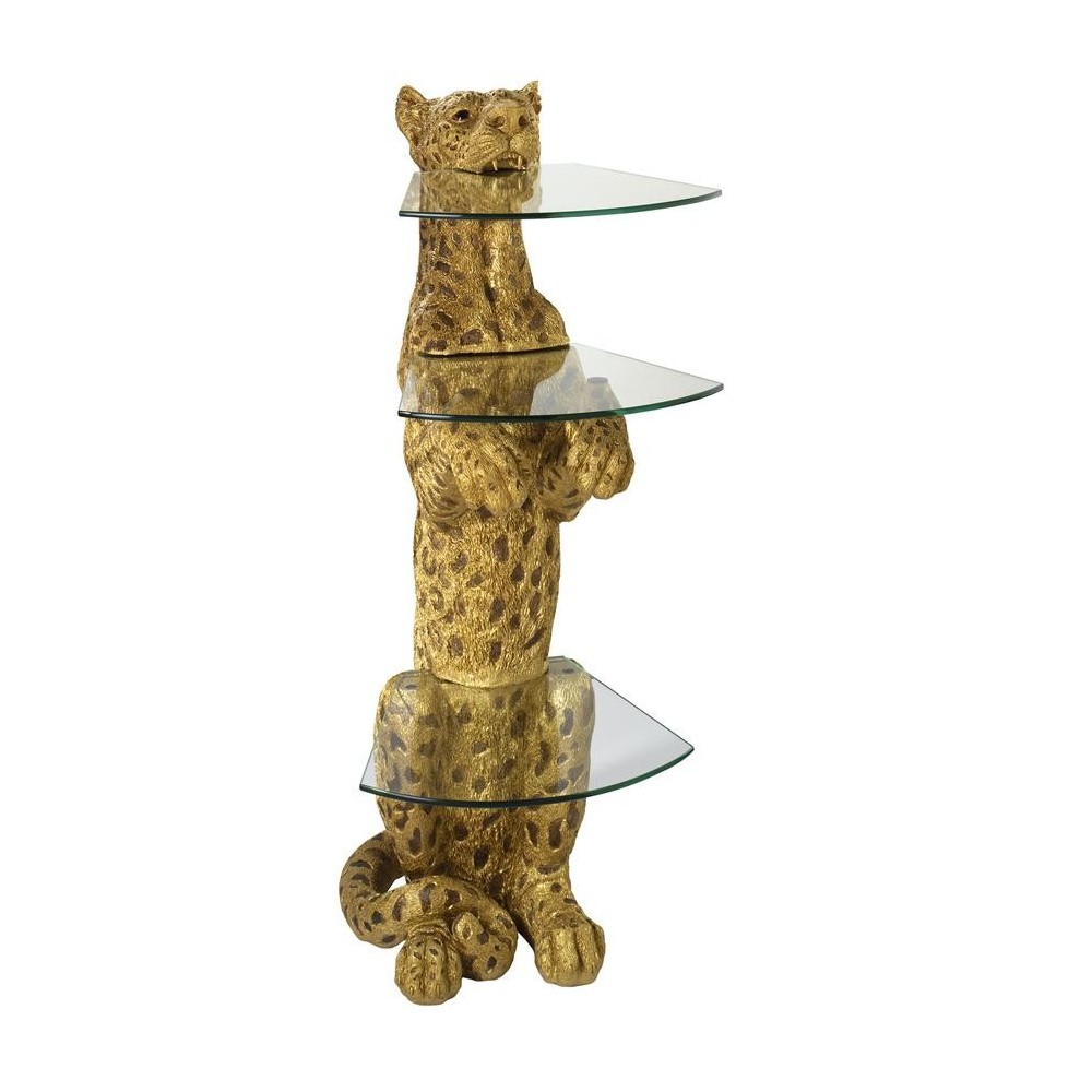 Design Toscano Royal Egyptian Cheetah Pedestal Table