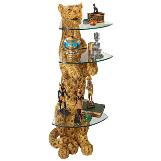 Design Toscano Royal Egyptian Cheetah Pedestal Table