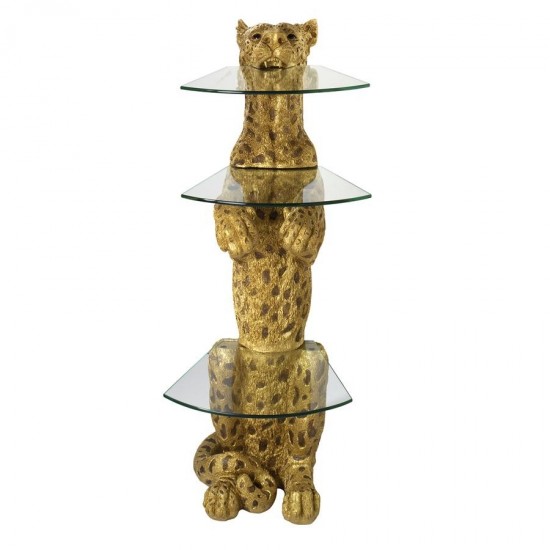 Design Toscano Royal Egyptian Cheetah Pedestal Table