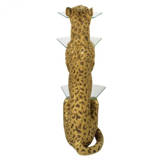 Design Toscano Royal Egyptian Cheetah Pedestal Table