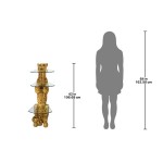 Design Toscano Royal Egyptian Cheetah Pedestal Table